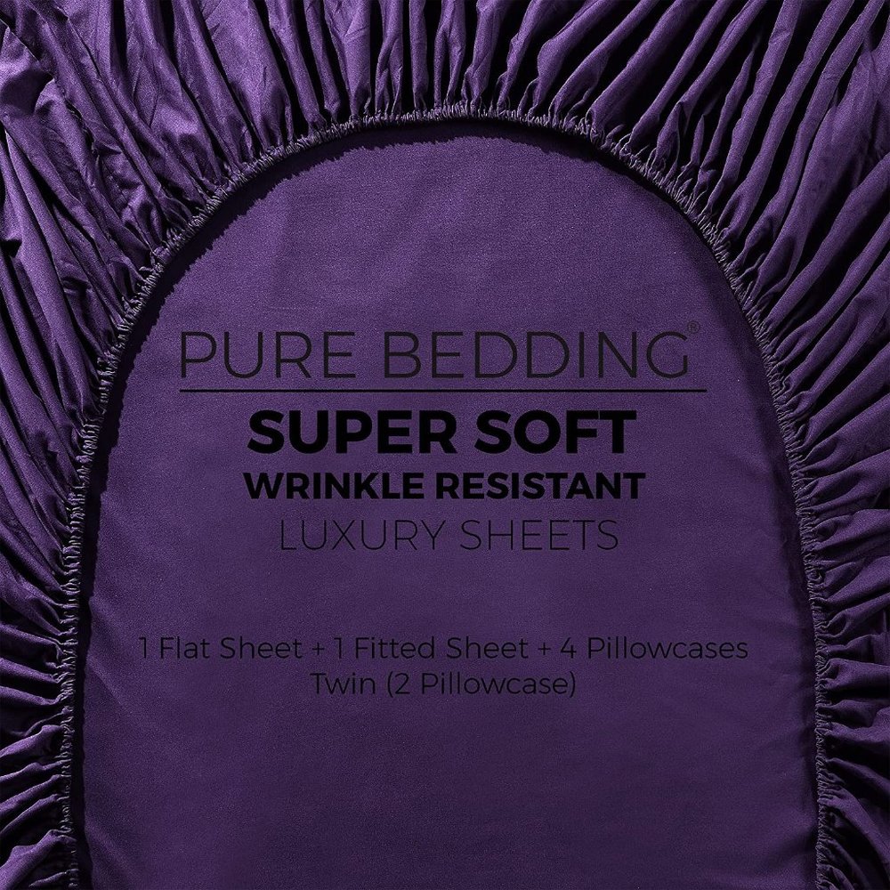 6 Piece Bed Sheets - Cal King, King, Queen , Full  Sheet Set [6-Piece,] … - Picture 4 of 11